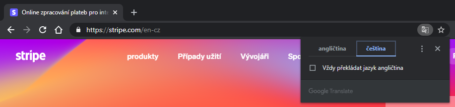 povolenie prekladača Chrome