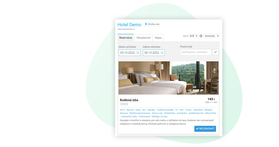 online rezervačný systém - booking engine